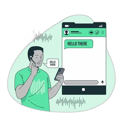 Audio to text conversion illustration