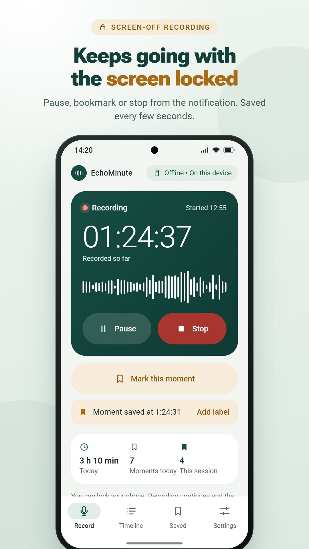 EchoMinute - Voice Recorder screenshot 2