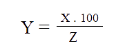 x is what % of y ? formula