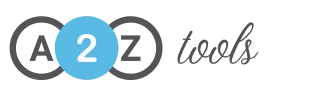 The first A2Z Tools logo: A, 2 and Z in three circles beside the word tools