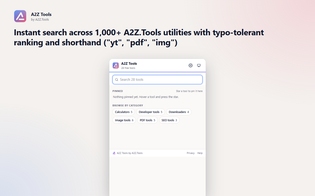 A2Z Tools: popup