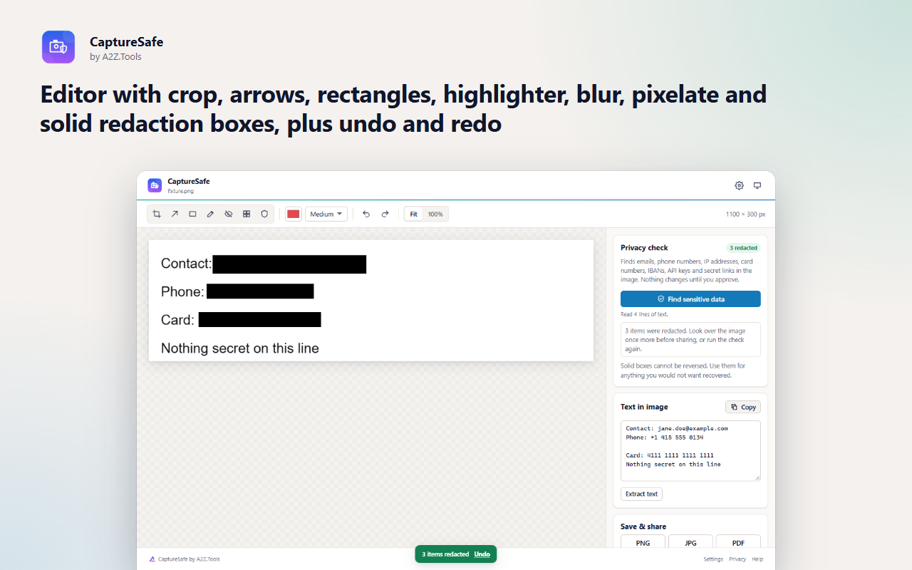 CaptureSafe: editor redacted