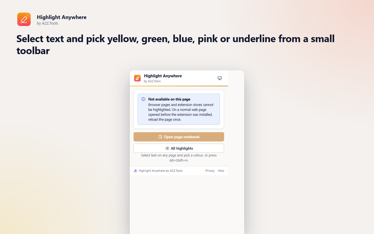 Highlight Anywhere: popup