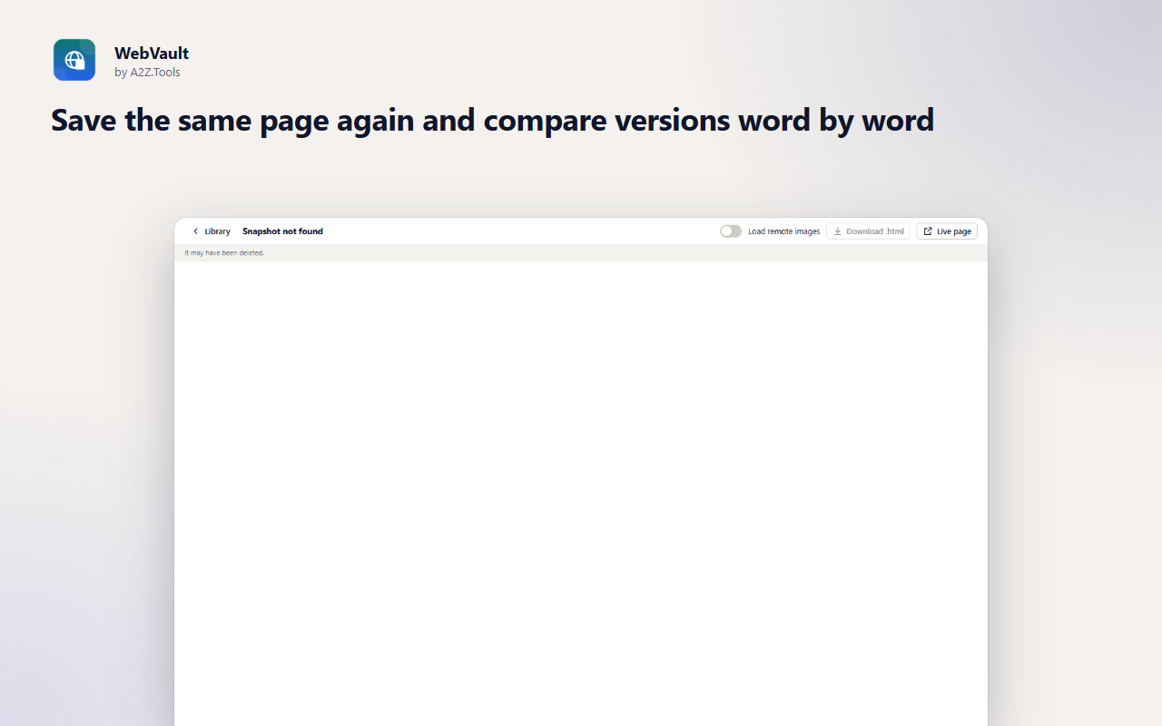 WebVault: viewer empty